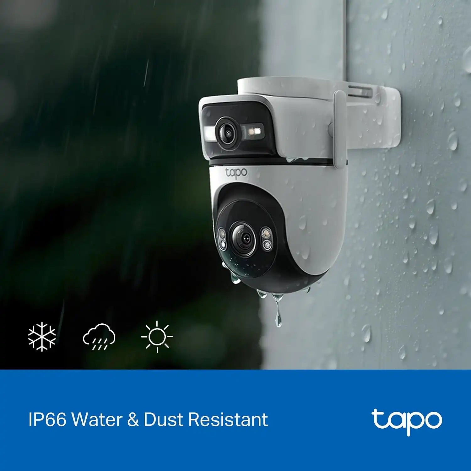 Tapo 2K Outdoor Dual Lens Pan/Tilt Wireless Security Camera, C545D