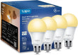 Tapo Smart Light Bulbs L510E(4-Pack), A19 E26, 800 Lumens (60W Equivalent)