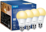Tapo Smart Light Bulbs L510E(4-Pack), A19 E26, 800 Lumens (60W Equivalent)
