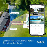 Tapo 2K Indoor/Outdoor Dual Lens Pan/Tilt Wired Security Camera, C246D