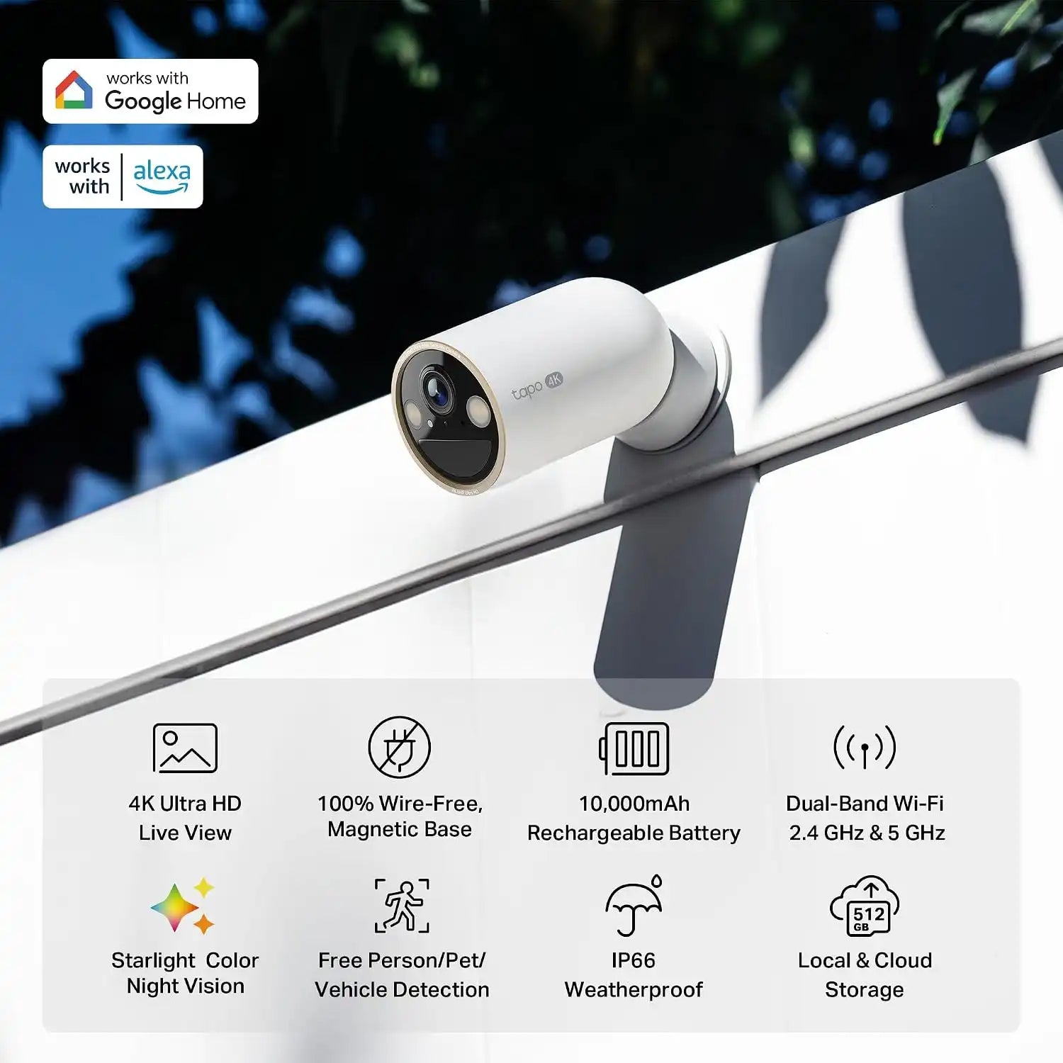 Tapo MagCam 4K Outdoor Wireless Security Camera, Magnetic Mount, C460