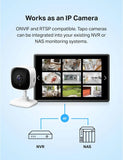 Tapo 1080P Indoor Security Camera, Baby Monitor, Dog Camera, Wired, C100
