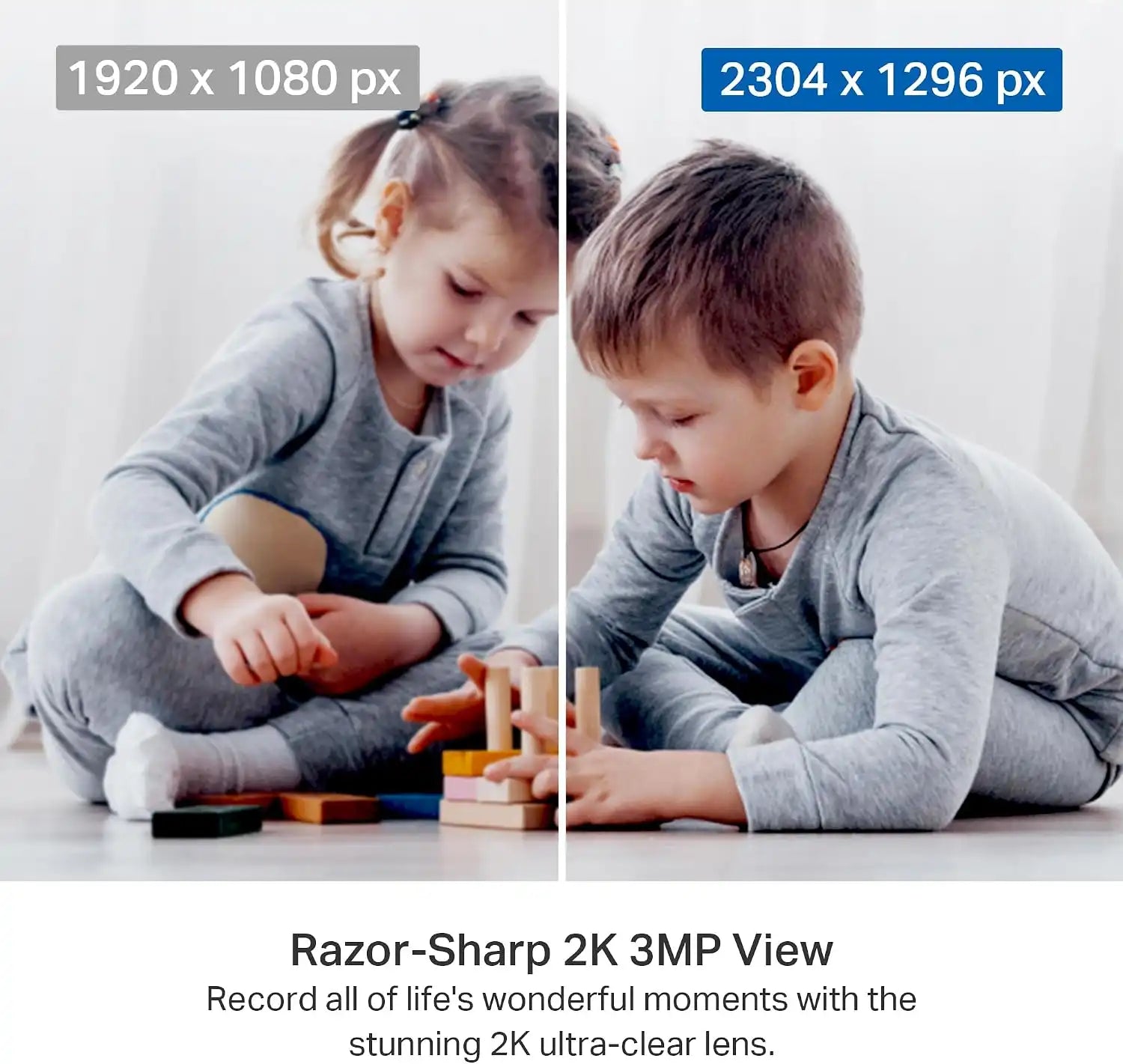 Tapo 2K Pan Tilt Security Camera for Baby Monitor, Dog Camera, C211