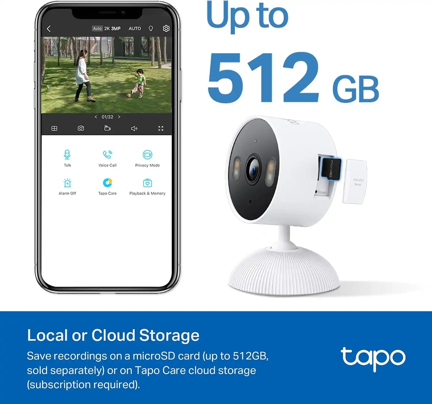 Tapo 2K Indoor/Outdoor Wired Security Camera, Baby & Pet Monitor, C113