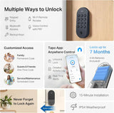 Tapo Smart Wi-Fi Deadbolt Door Lock, Keyless Tactile Buttons, DL100