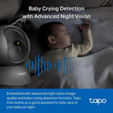 Tapo 1080p Pan/Tilt Security Camera for Baby Monitor, Pet Camera, C201