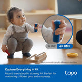 Tapo 4K Indoor Pan/Tilt Wired Security Camera, Baby Monitor, C260