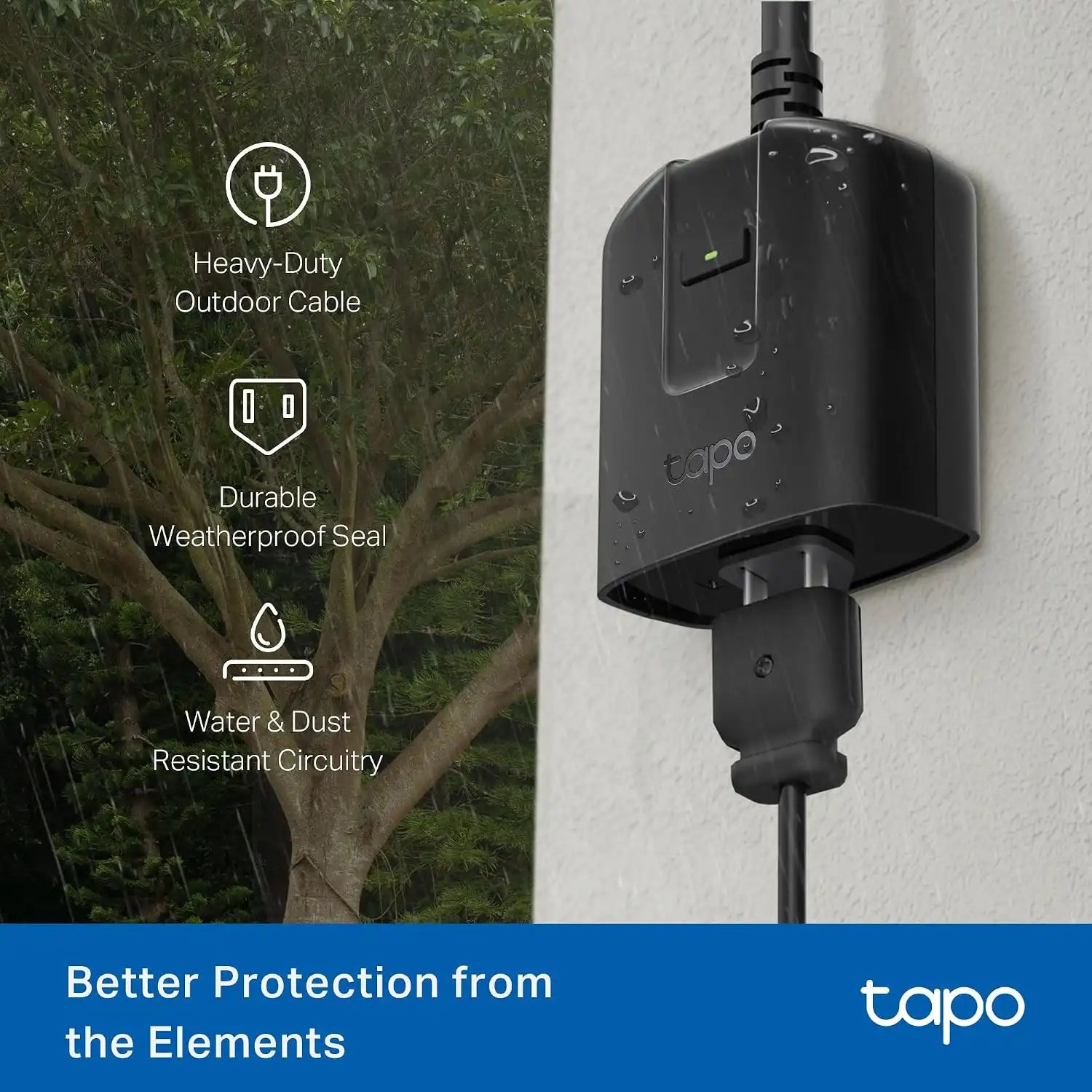 Tapo Outdoor Smart Dimmer Plug for Outdoor Lights, Matter, P430M