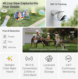 Tapo 4K Wired Pan/Tilt Outdoor Security Camera, C560WS, 360° View
