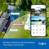 Tapo 2K Outdoor Dual Lens Pan/Tilt Wireless Security Camera, C545D
