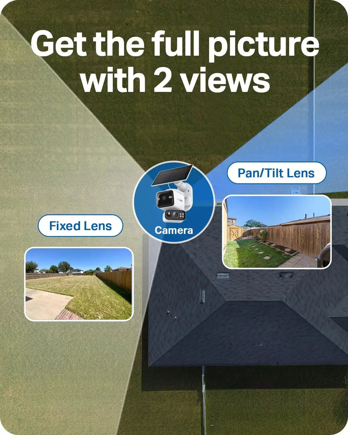 Tapo 2K Dual Lens Pan/Tilt Security Battery Camera w/Solar, C645D KIT