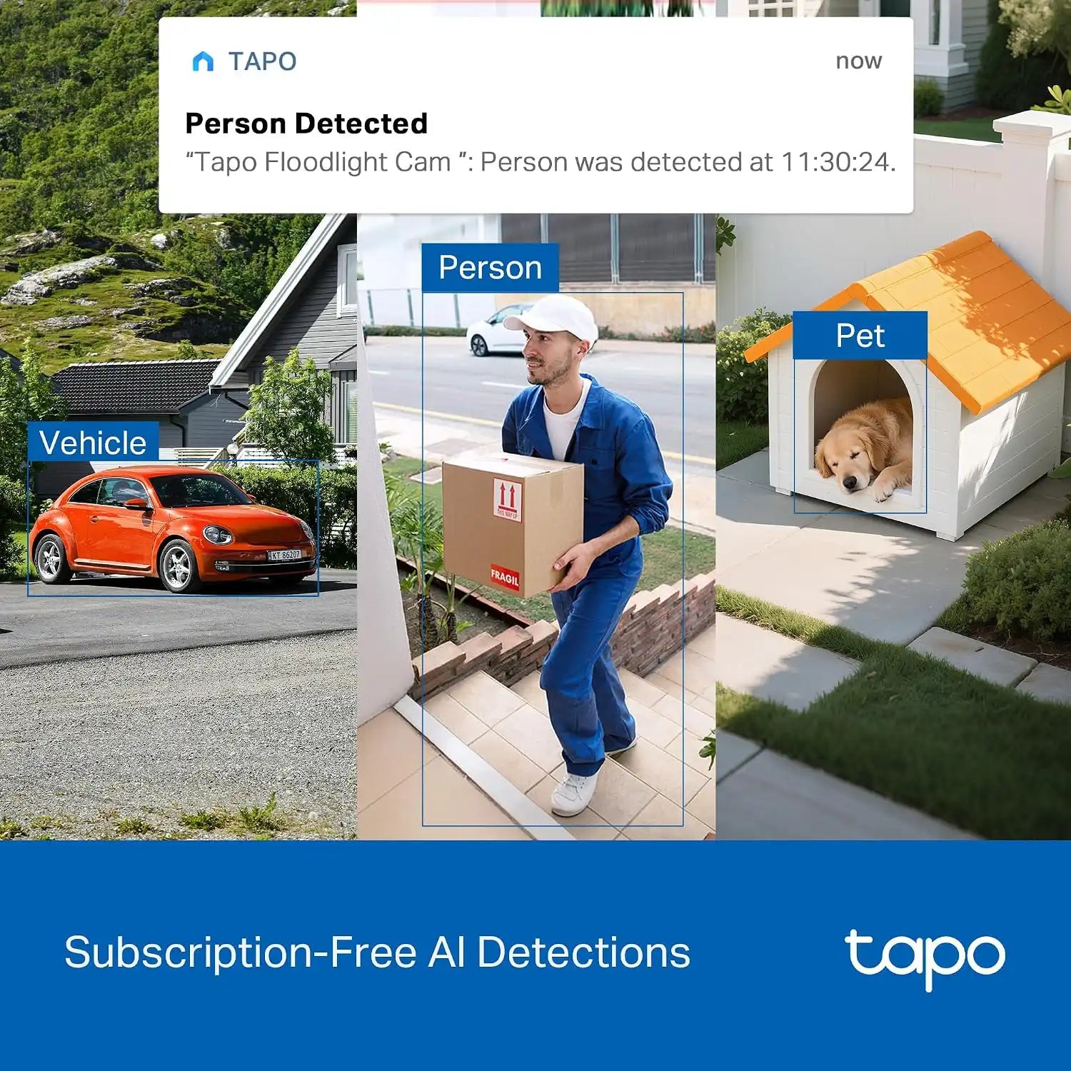 Tapo 2K Outdoor Pan/Tilt Wired Floodlight Security Camera, C710, 1500LM