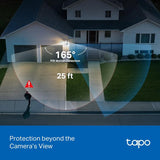 Tapo 2K Outdoor Pan/Tilt Wired Floodlight Security Camera, C710, 1500LM